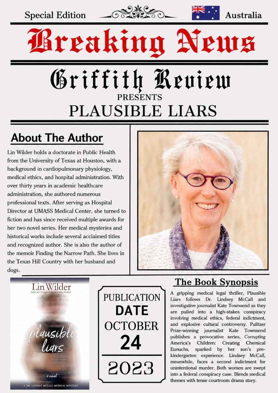 Special Edition newspaper feature — Griffith Review presents Plausible Liars by Lin Wilder